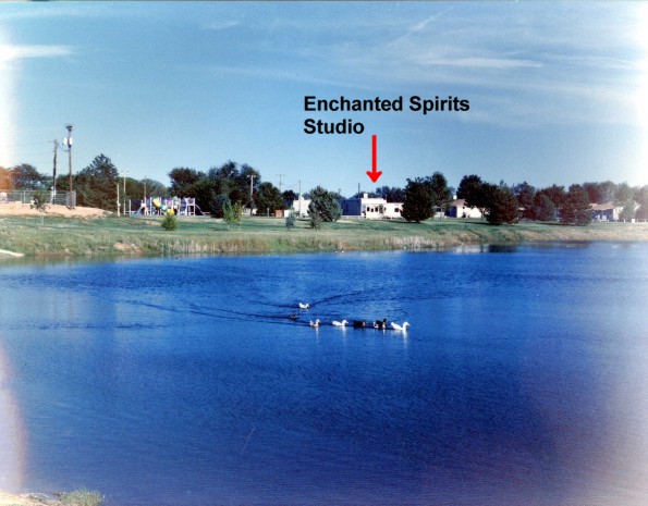 Enchanted Spirits Studio, overlooking Dennis Chavez Park