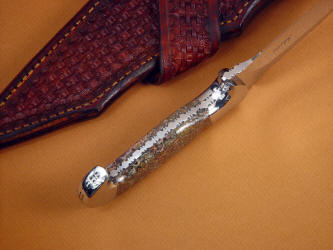 "Mercury Magnum" inside handle tang detail. Note fully tapered tang for good balance, deep quilions for handle security