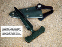 "Grim Reaper" combat push/punch dagger with kydex sheath