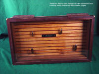 "Astarion" Display case of mahogany, red oak, red cedar, rock maple. 